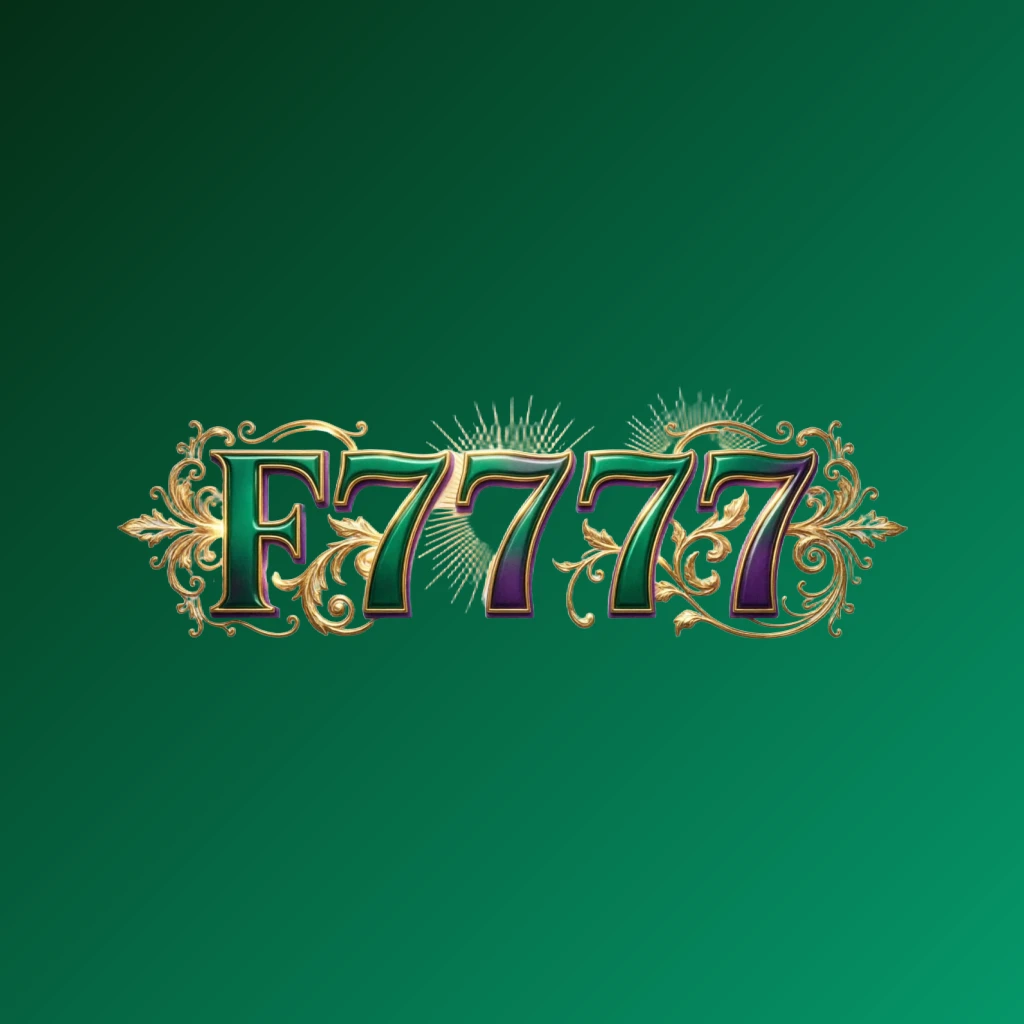 Luxury colorful F7777 logo featuring bold serif typography in rich emerald, violet, and gold palette with elegant glowing ornaments on a transparent background, designed as a horizontal rectangular wordmark for a premium brand identity Luxury colorful F7777 logo featuring bold serif typography in rich emerald, violet, and gold palette with elegant glowing ornaments on a transparent background, designed as a horizontal rectangular wordmark for a premium brand identity